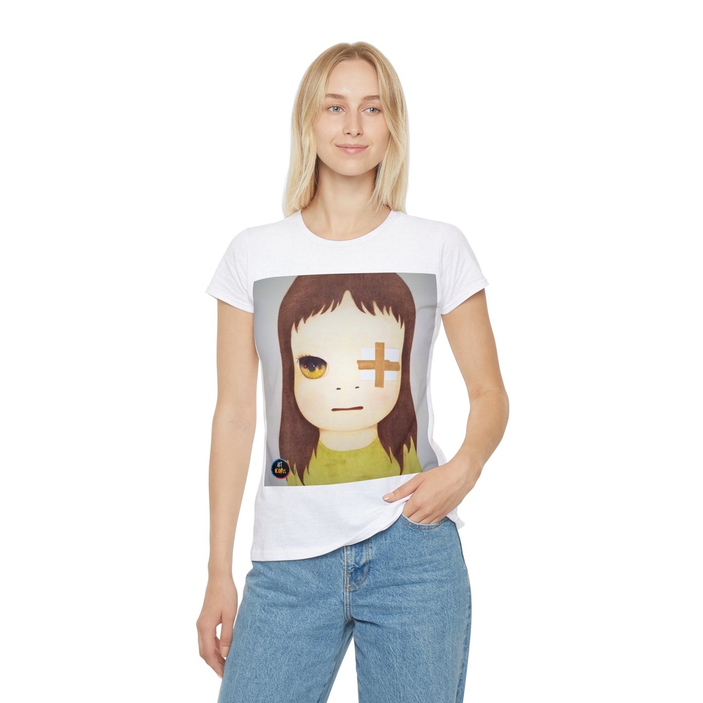 Women's iconic artists T-Shirt Art pop japonés, Camiseta mujer arte japonés, Arte Regalo Mujer, Arte Superflat, Pintura Yoshitomo Nara