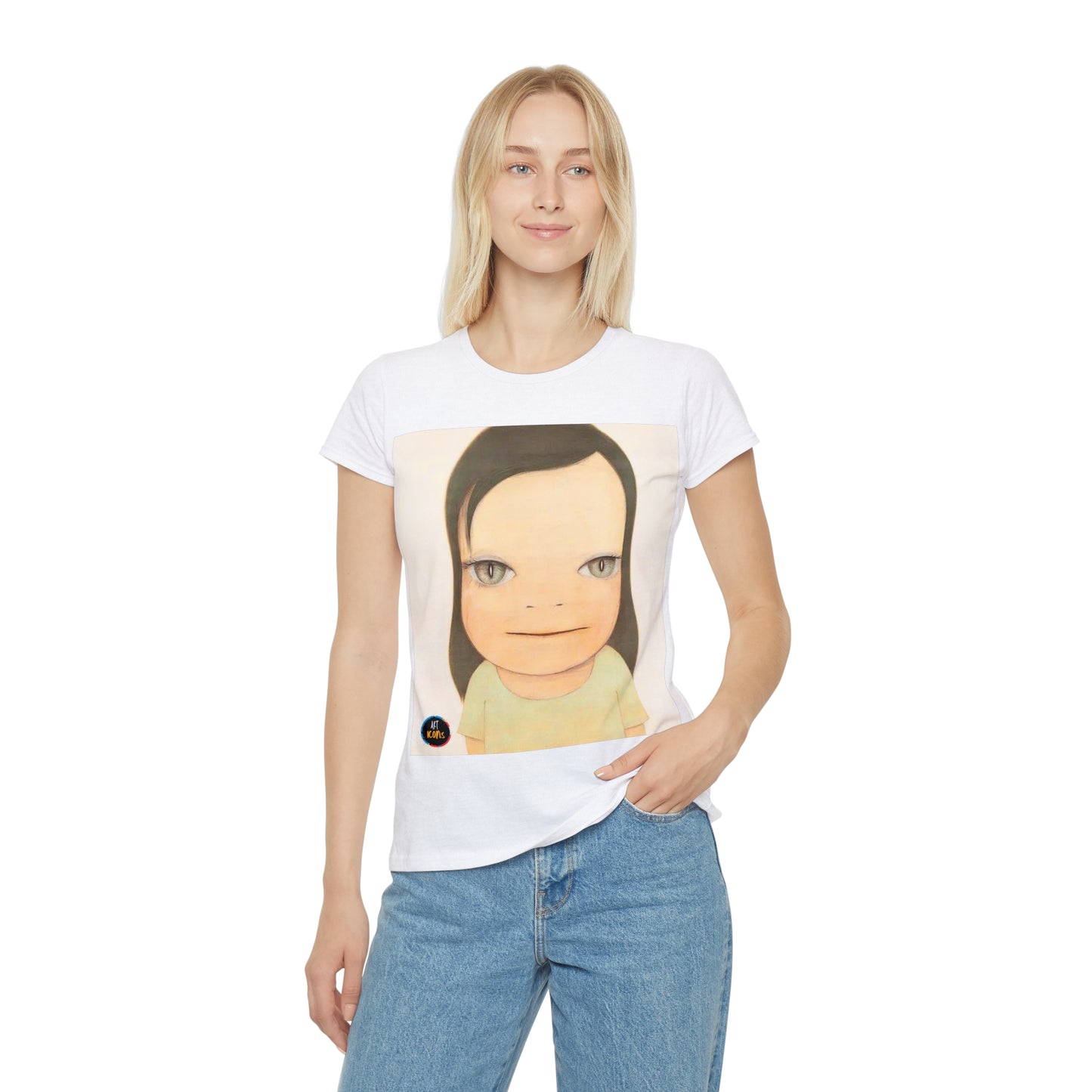 Women's iconic artists T-Shirt Art pop japonés, Camiseta mujer arte japonés, Arte Regalo Mujer, Arte Superflat, Pintura Yoshitomo Nara