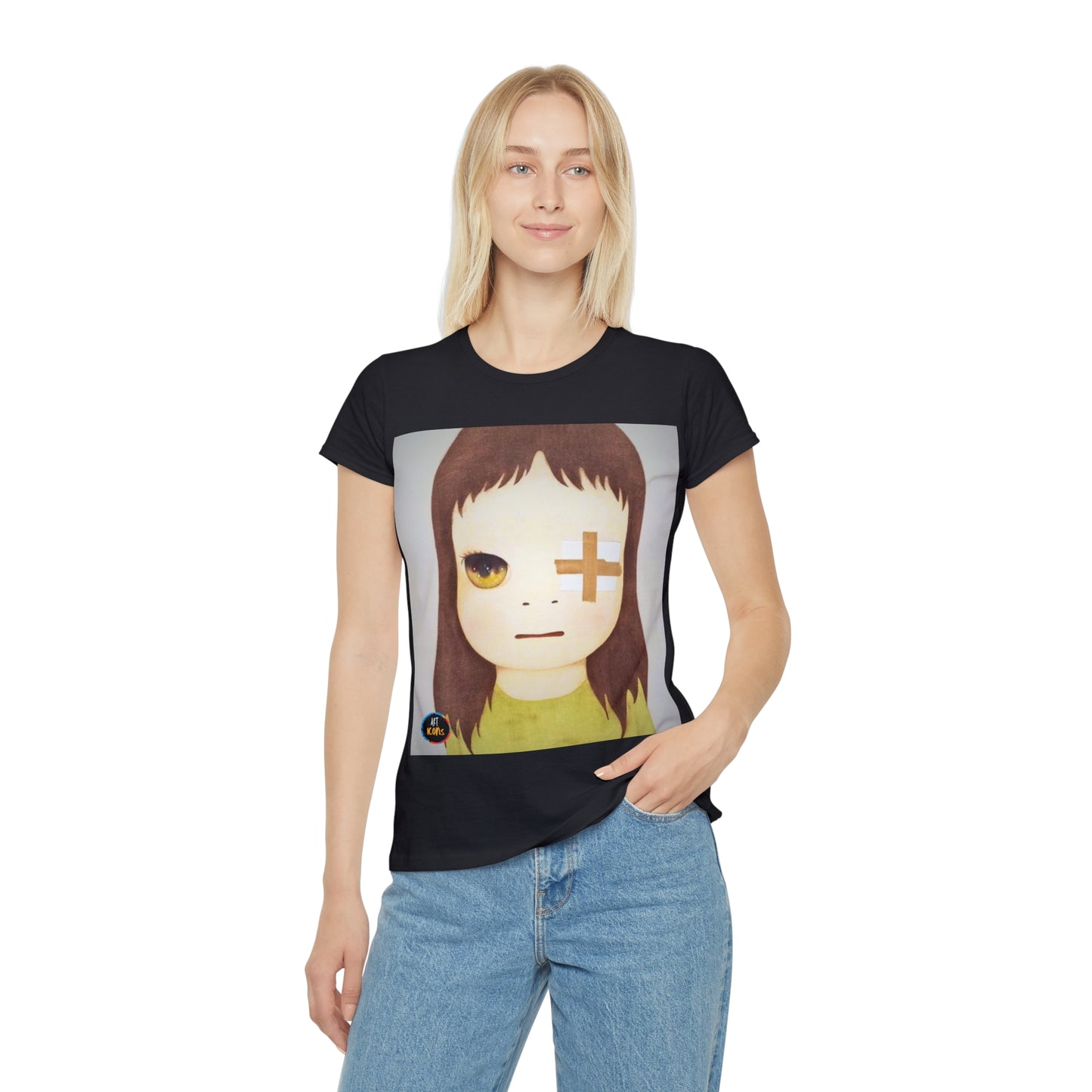 Women's iconic artists T-Shirt Art pop japonés, Camiseta mujer arte japonés, Arte Regalo Mujer, Arte Superflat, Pintura Yoshitomo Nara