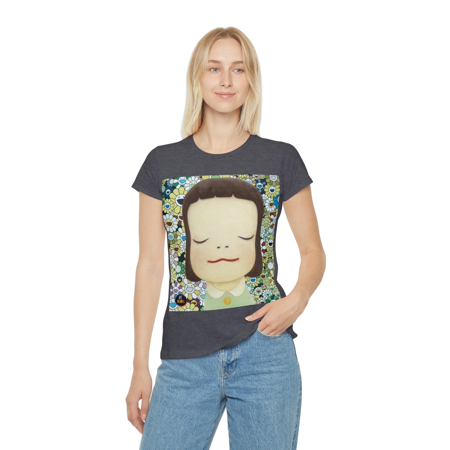 Women's iconic artists T-Shirt Art pop japonés, Camiseta mujer arte japonés, Arte Regalo Mujer, Arte Superflat, Pintura Yoshitomo y Murakami