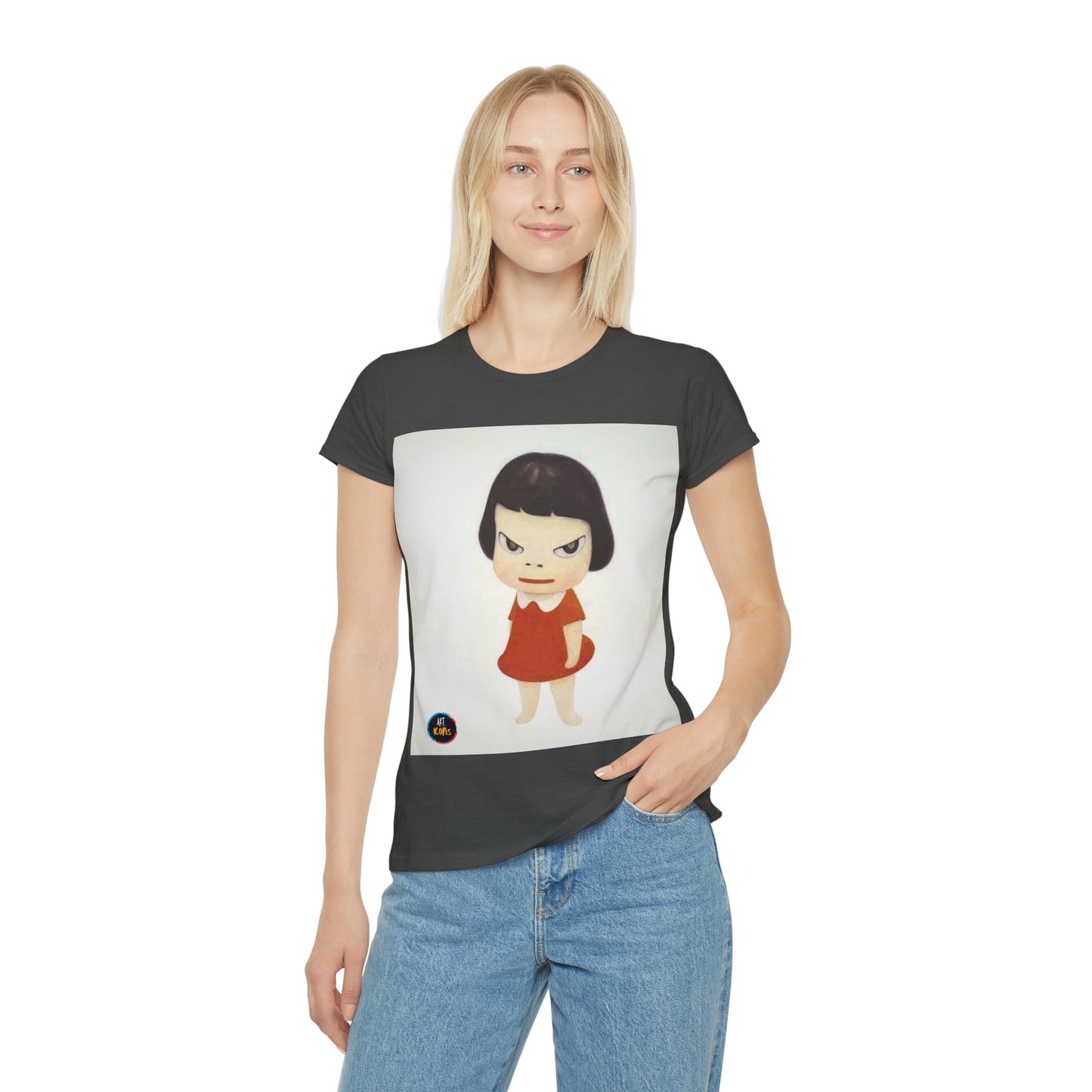 Women's iconic artists T-Shirt Art pop japonés, Camiseta mujer arte japonés, Arte Regalo Mujer, Arte Superflat, Pintura Yoshitomo Nara