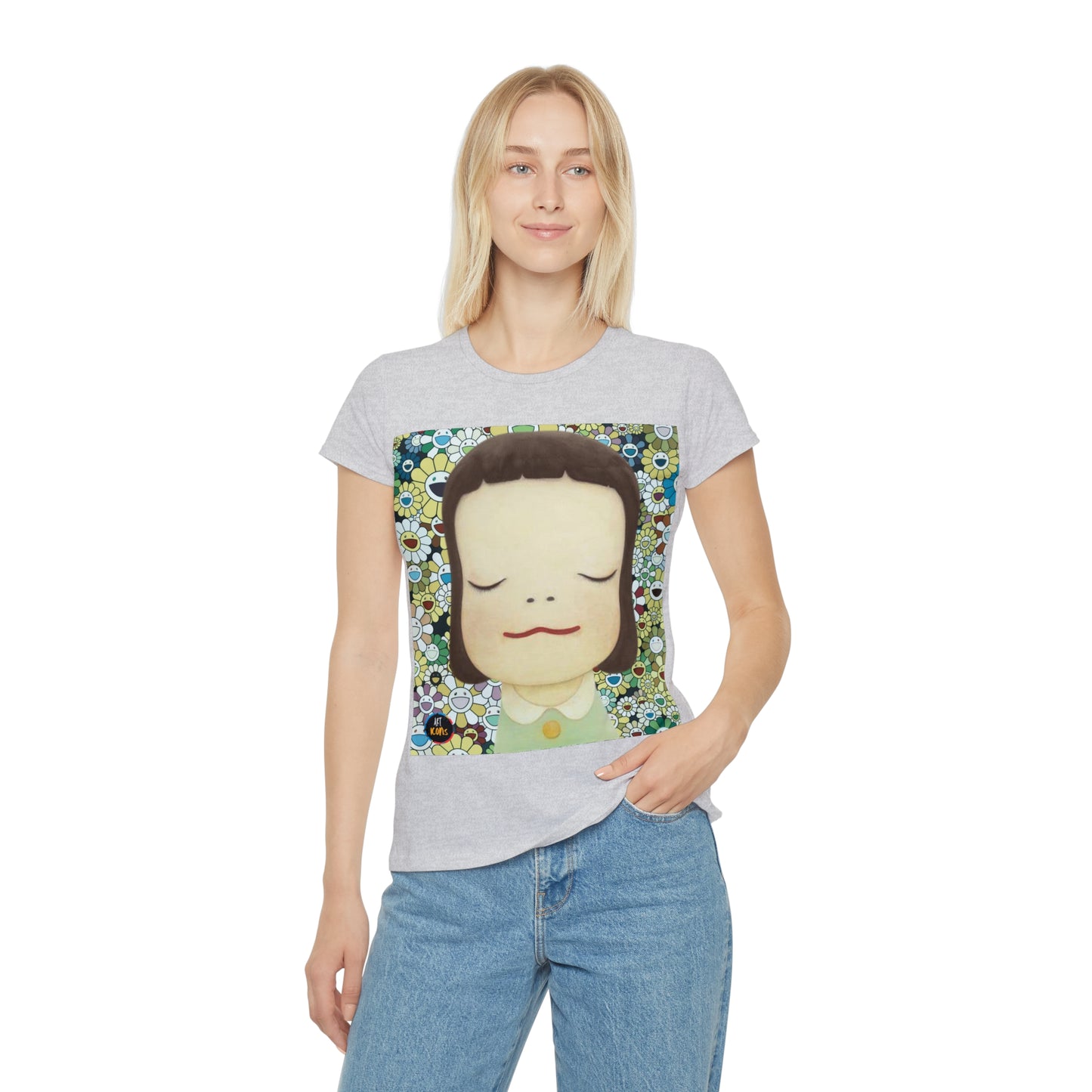 Women's iconic artists T-Shirt Art pop japonés, Camiseta mujer arte japonés, Arte Regalo Mujer, Arte Superflat, Pintura Yoshitomo y Murakami