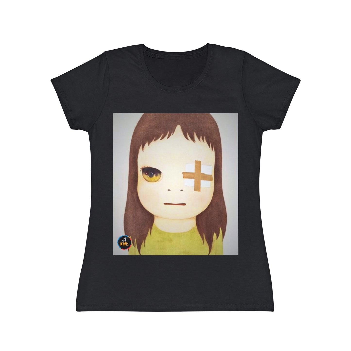 Women's iconic artists T-Shirt Art pop japonés, Camiseta mujer arte japonés, Arte Regalo Mujer, Arte Superflat, Pintura Yoshitomo Nara