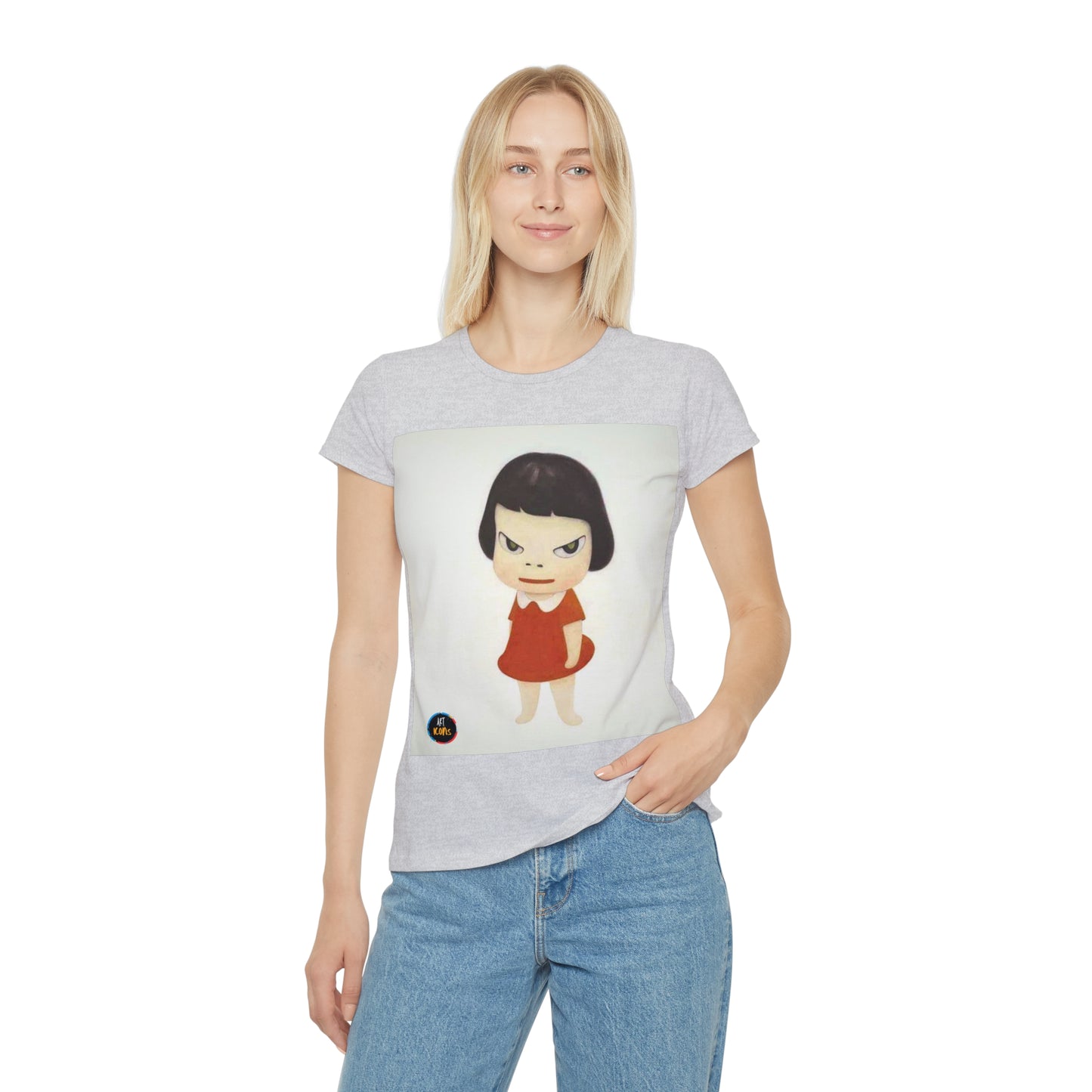 Women's iconic artists T-Shirt Art pop japonés, Camiseta mujer arte japonés, Arte Regalo Mujer, Arte Superflat, Pintura Yoshitomo Nara