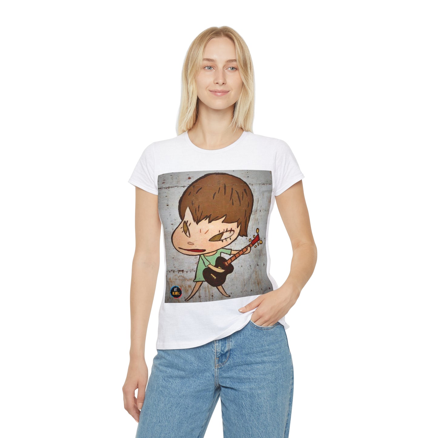 Women's iconic artists T-Shirt Art pop japonés, Camiseta mujer arte japonés, Arte Regalo Mujer, Arte Superflat, Pintura Yoshitomo Nara