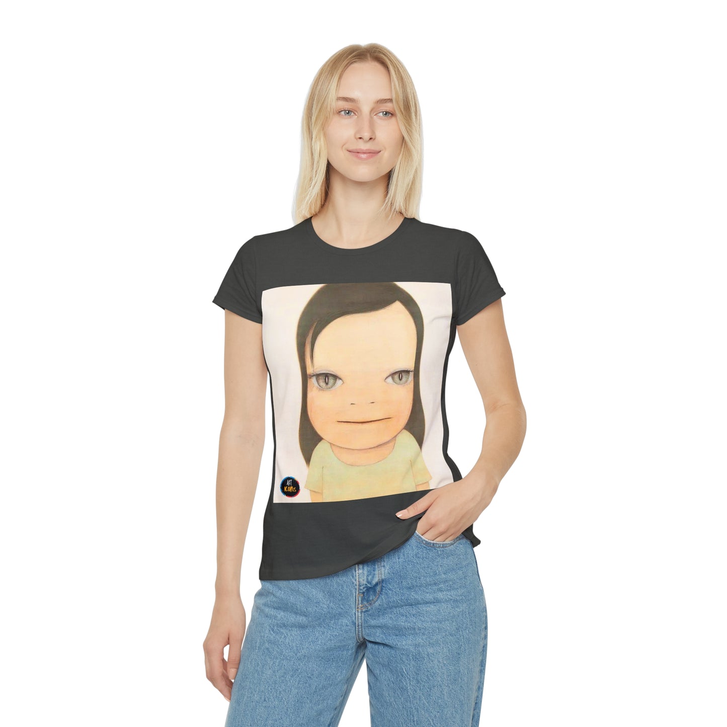 Women's iconic artists T-Shirt Art pop japonés, Camiseta mujer arte japonés, Arte Regalo Mujer, Arte Superflat, Pintura Yoshitomo Nara