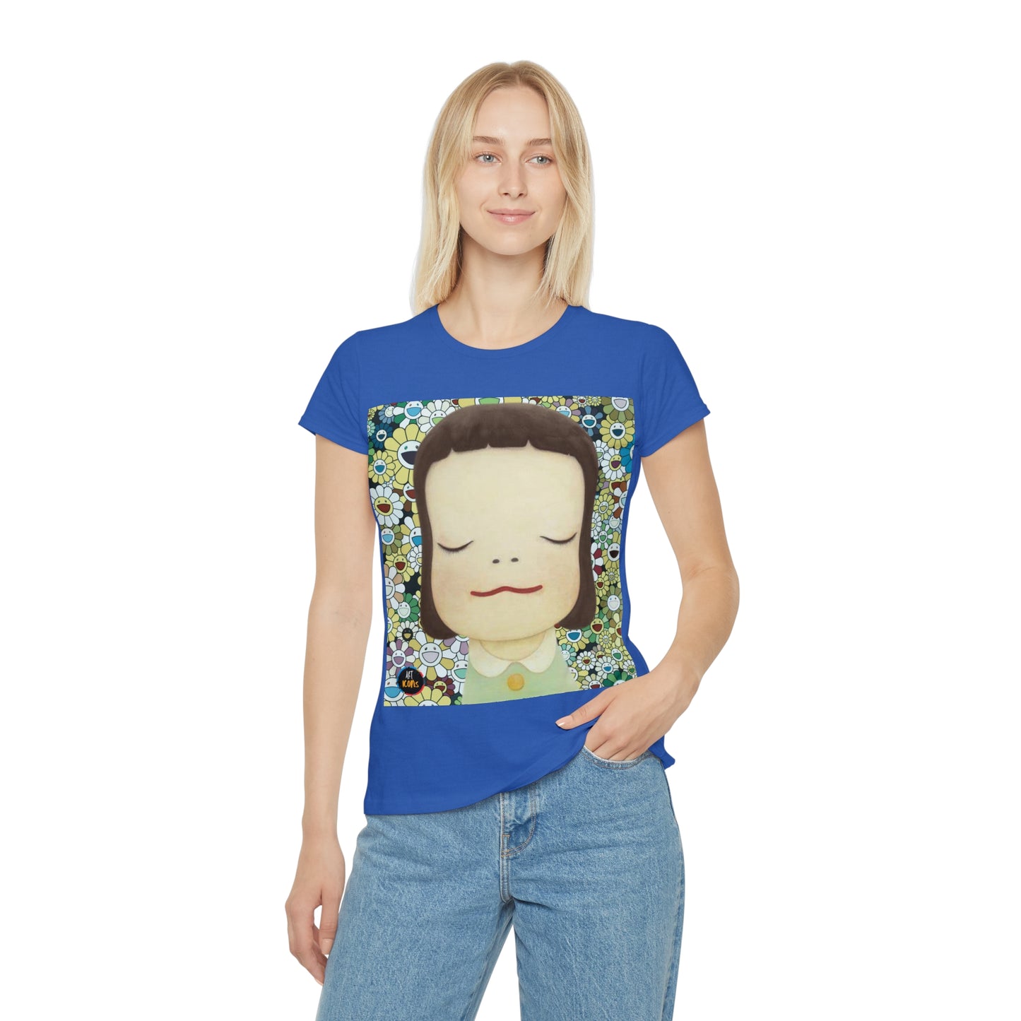 Women's iconic artists T-Shirt Art pop japonés, Camiseta mujer arte japonés, Arte Regalo Mujer, Arte Superflat, Pintura Yoshitomo y Murakami