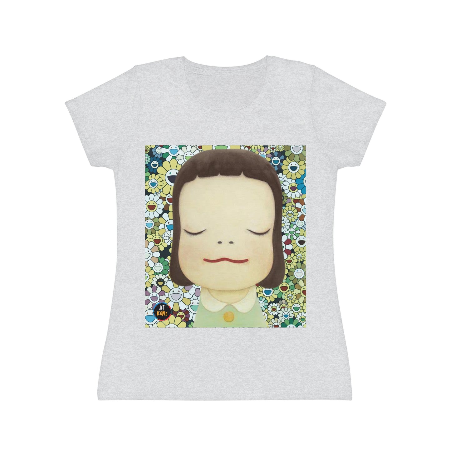 Women's iconic artists T-Shirt Art pop japonés, Camiseta mujer arte japonés, Arte Regalo Mujer, Arte Superflat, Pintura Yoshitomo y Murakami