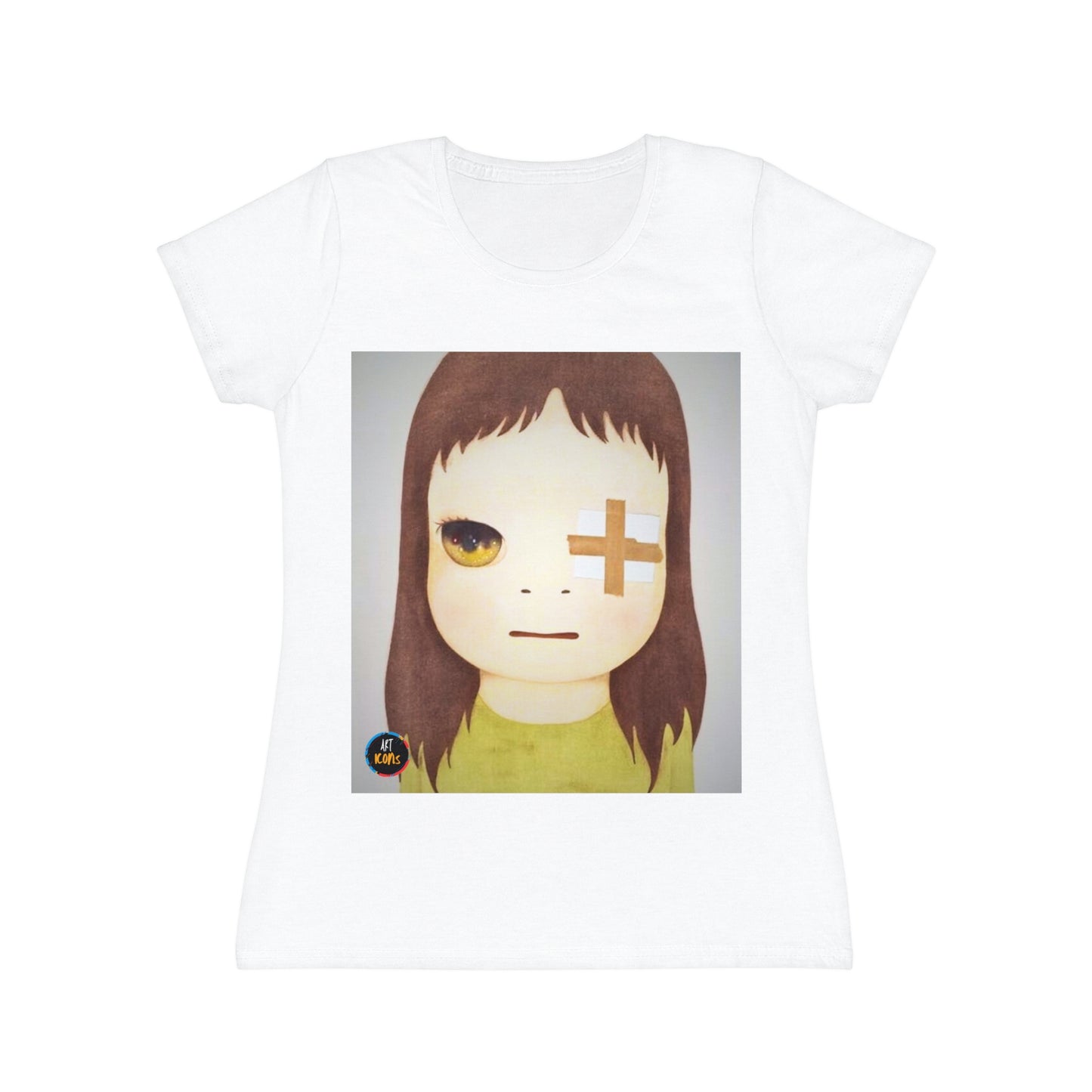 Women's iconic artists T-Shirt Art pop japonés, Camiseta mujer arte japonés, Arte Regalo Mujer, Arte Superflat, Pintura Yoshitomo Nara