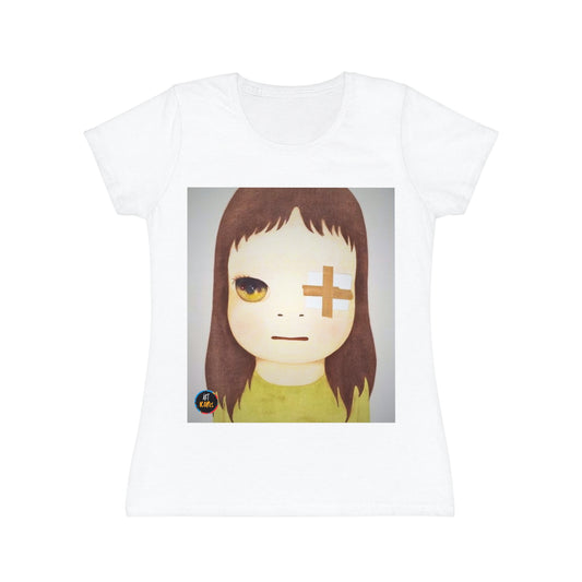 Women's iconic artists T-Shirt Art pop japonés, Camiseta mujer arte japonés, Arte Regalo Mujer, Arte Superflat, Pintura Yoshitomo Nara