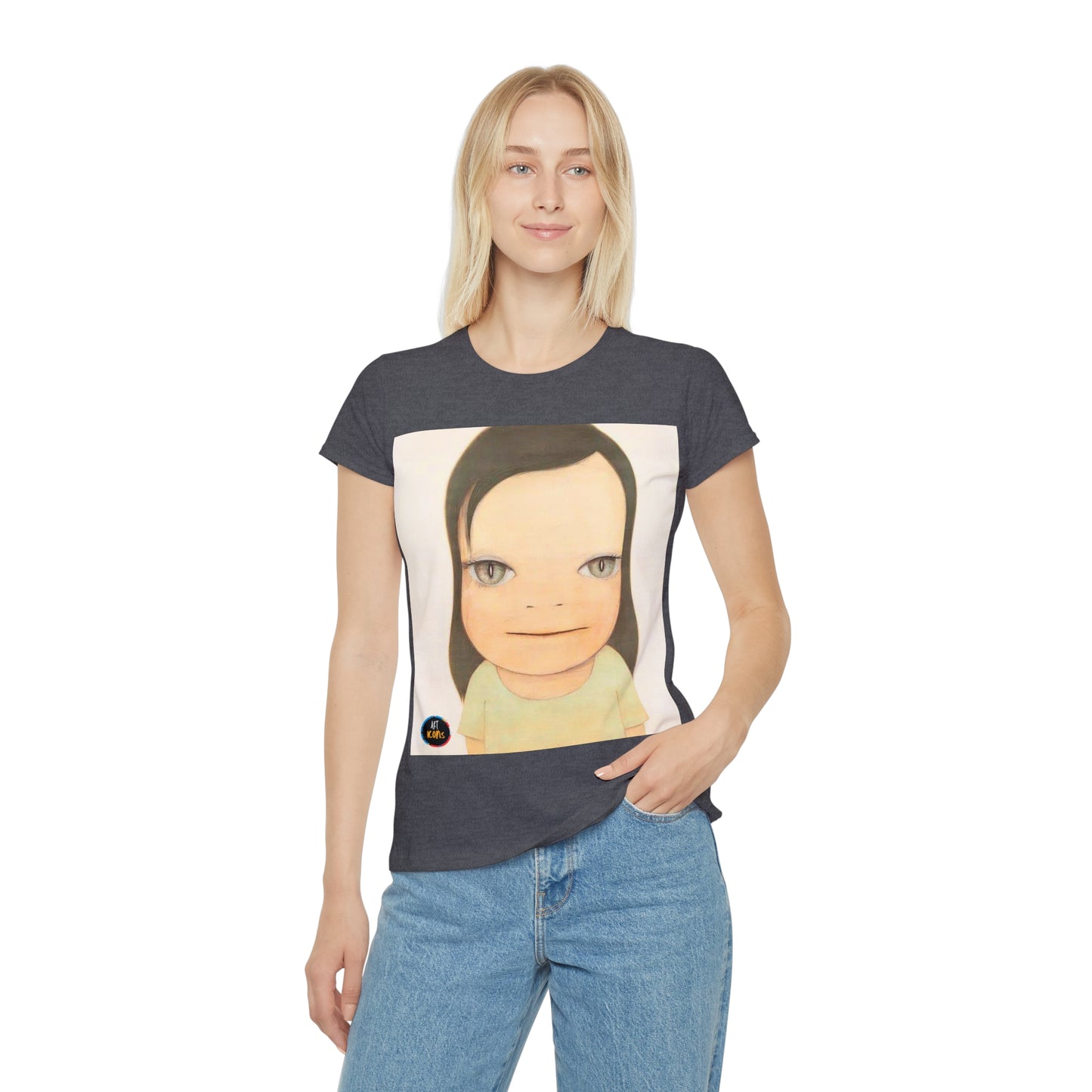 Women's iconic artists T-Shirt Art pop japonés, Camiseta mujer arte japonés, Arte Regalo Mujer, Arte Superflat, Pintura Yoshitomo Nara