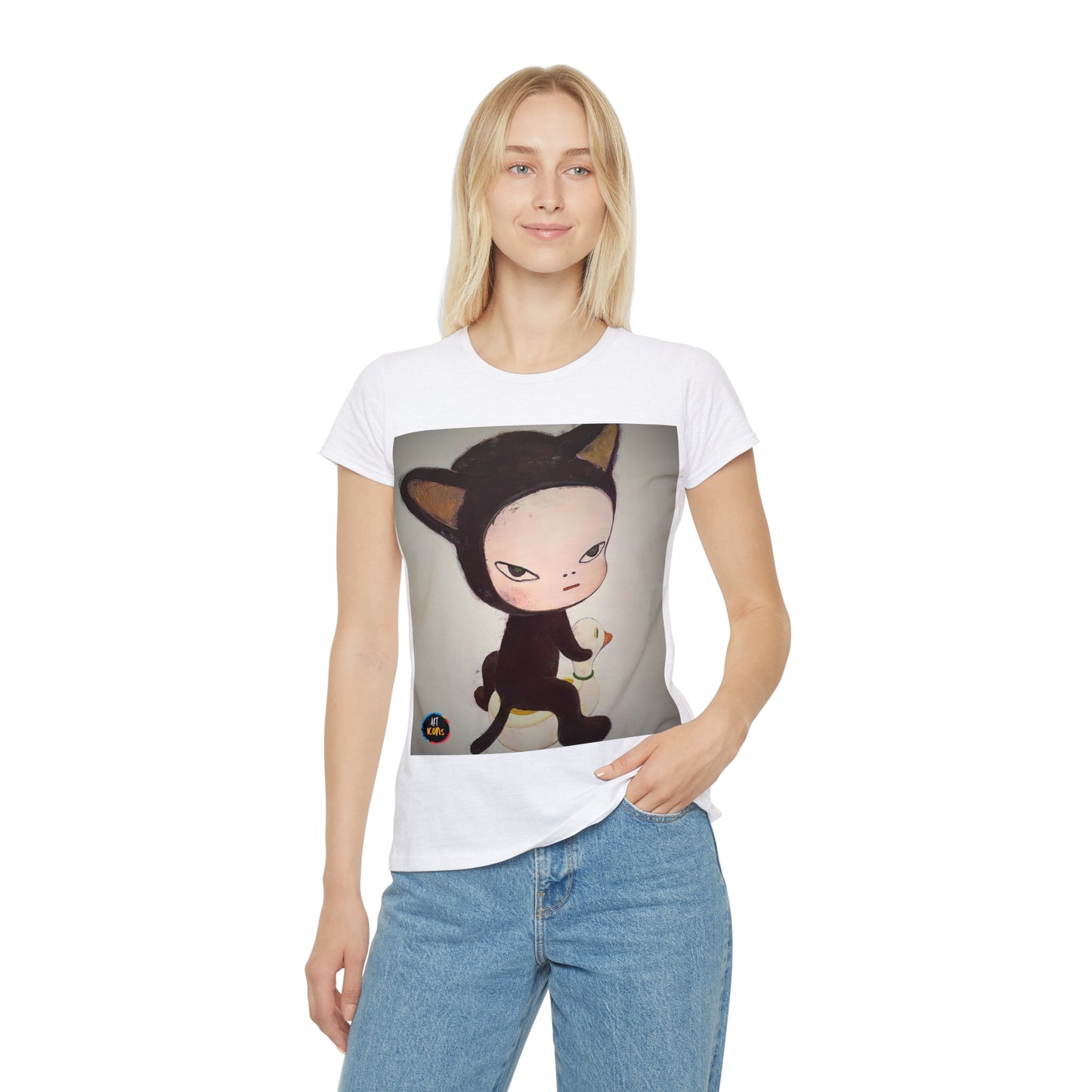 Women's iconic artists T-Shirt Art pop japonés, Camiseta mujer arte japonés, Arte Regalo Mujer, Arte Superflat, Pintura Yoshitomo Nara