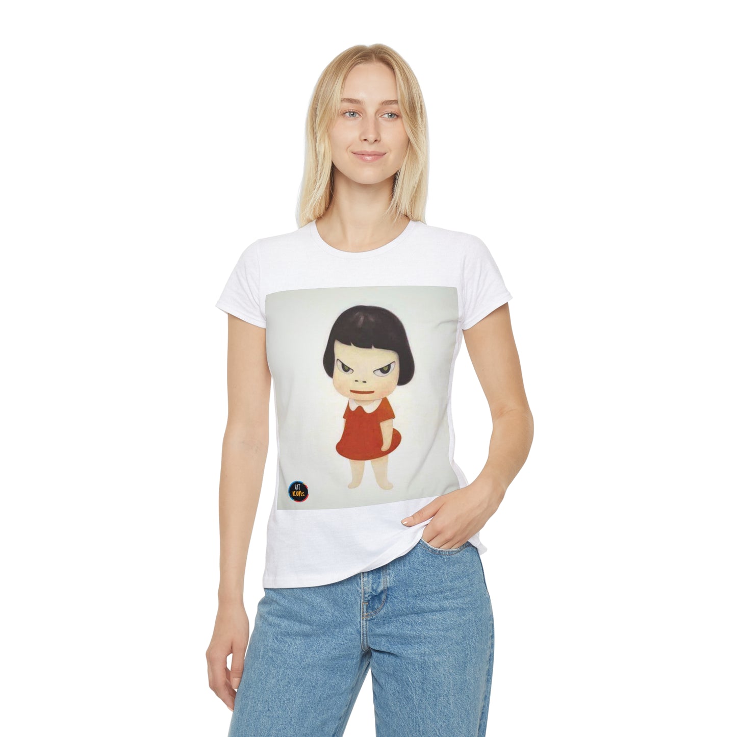 Women's iconic artists T-Shirt Art pop japonés, Camiseta mujer arte japonés, Arte Regalo Mujer, Arte Superflat, Pintura Yoshitomo Nara