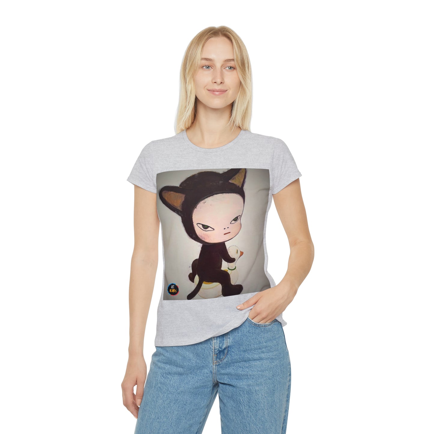 Women's iconic artists T-Shirt Art pop japonés, Camiseta mujer arte japonés, Arte Regalo Mujer, Arte Superflat, Pintura Yoshitomo Nara