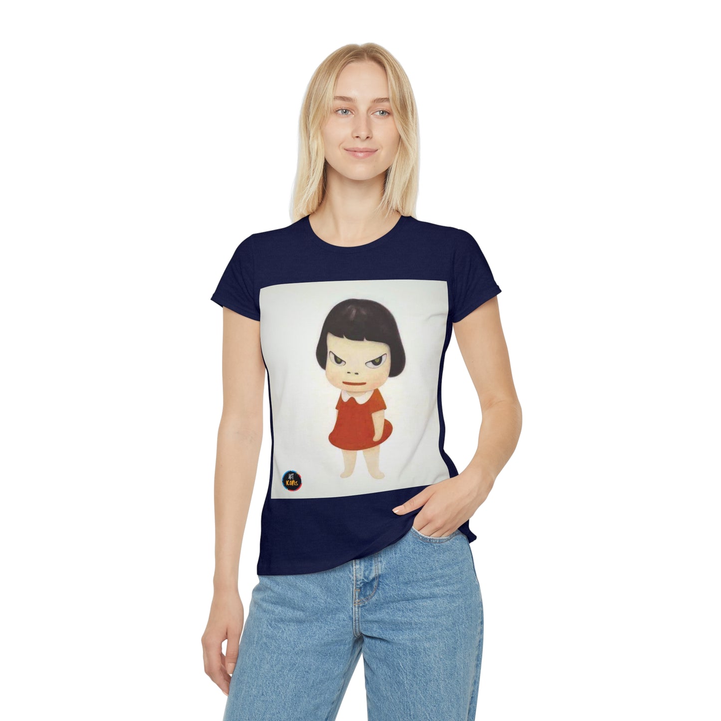 Women's iconic artists T-Shirt Art pop japonés, Camiseta mujer arte japonés, Arte Regalo Mujer, Arte Superflat, Pintura Yoshitomo Nara