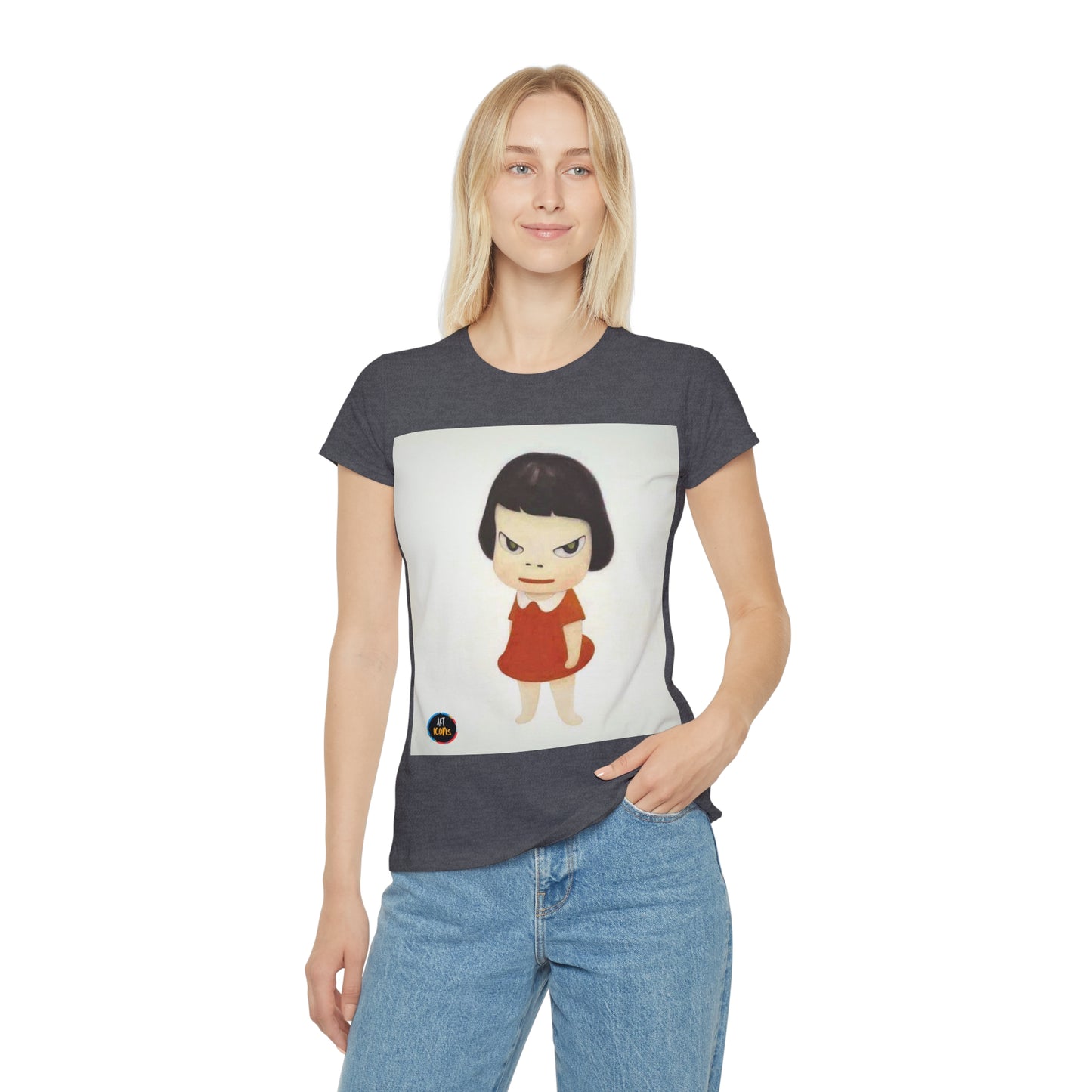 Women's iconic artists T-Shirt Art pop japonés, Camiseta mujer arte japonés, Arte Regalo Mujer, Arte Superflat, Pintura Yoshitomo Nara