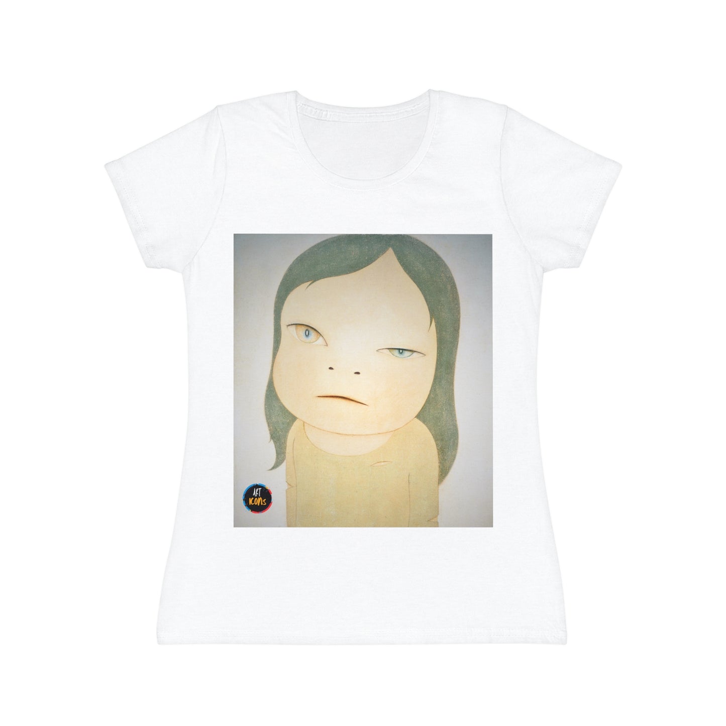 Women's iconic artists T-Shirt Art pop japonés, Camiseta mujer arte japonés, Arte Regalo Mujer, Arte Superflat, Pintura Yoshitomo Nara