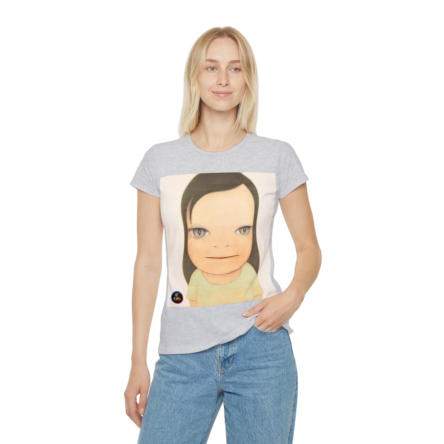 Women's iconic artists T-Shirt Art pop japonés, Camiseta mujer arte japonés, Arte Regalo Mujer, Arte Superflat, Pintura Yoshitomo Nara