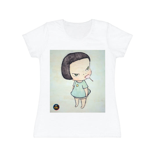 Women's iconic artists T-Shirt Art pop japonés, Camiseta mujer arte japonés, Arte Regalo Mujer, Arte Superflat, Pintura Yoshitomo Nara