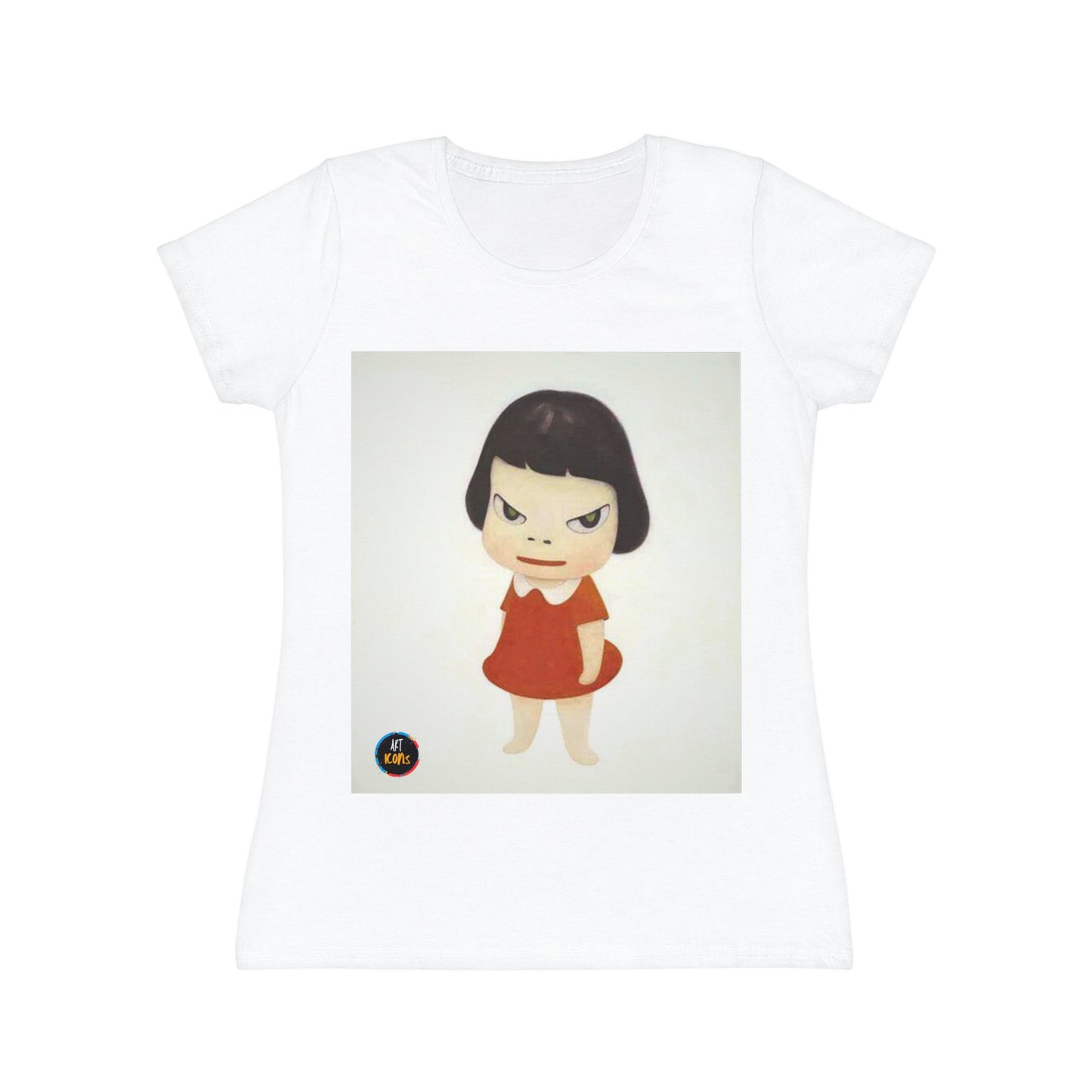 Women's iconic artists T-Shirt Art pop japonés, Camiseta mujer arte japonés, Arte Regalo Mujer, Arte Superflat, Pintura Yoshitomo Nara