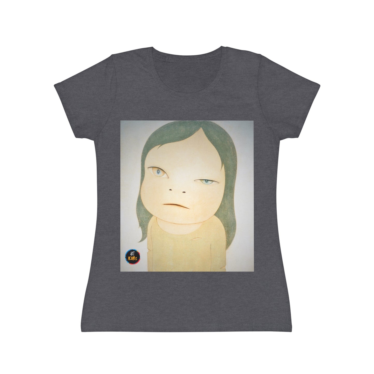 Women's iconic artists T-Shirt Art pop japonés, Camiseta mujer arte japonés, Arte Regalo Mujer, Arte Superflat, Pintura Yoshitomo Nara