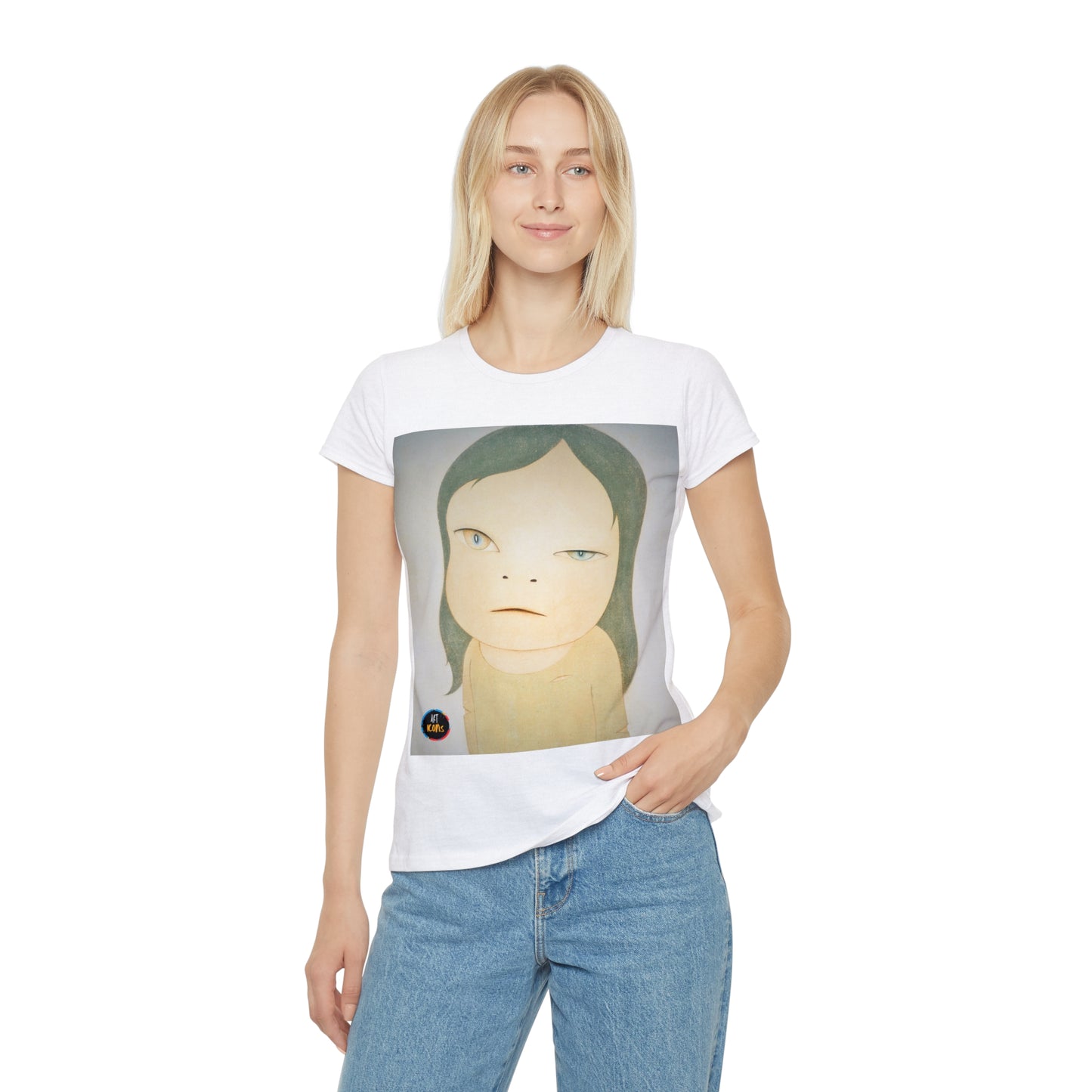 Women's iconic artists T-Shirt Art pop japonés, Camiseta mujer arte japonés, Arte Regalo Mujer, Arte Superflat, Pintura Yoshitomo Nara