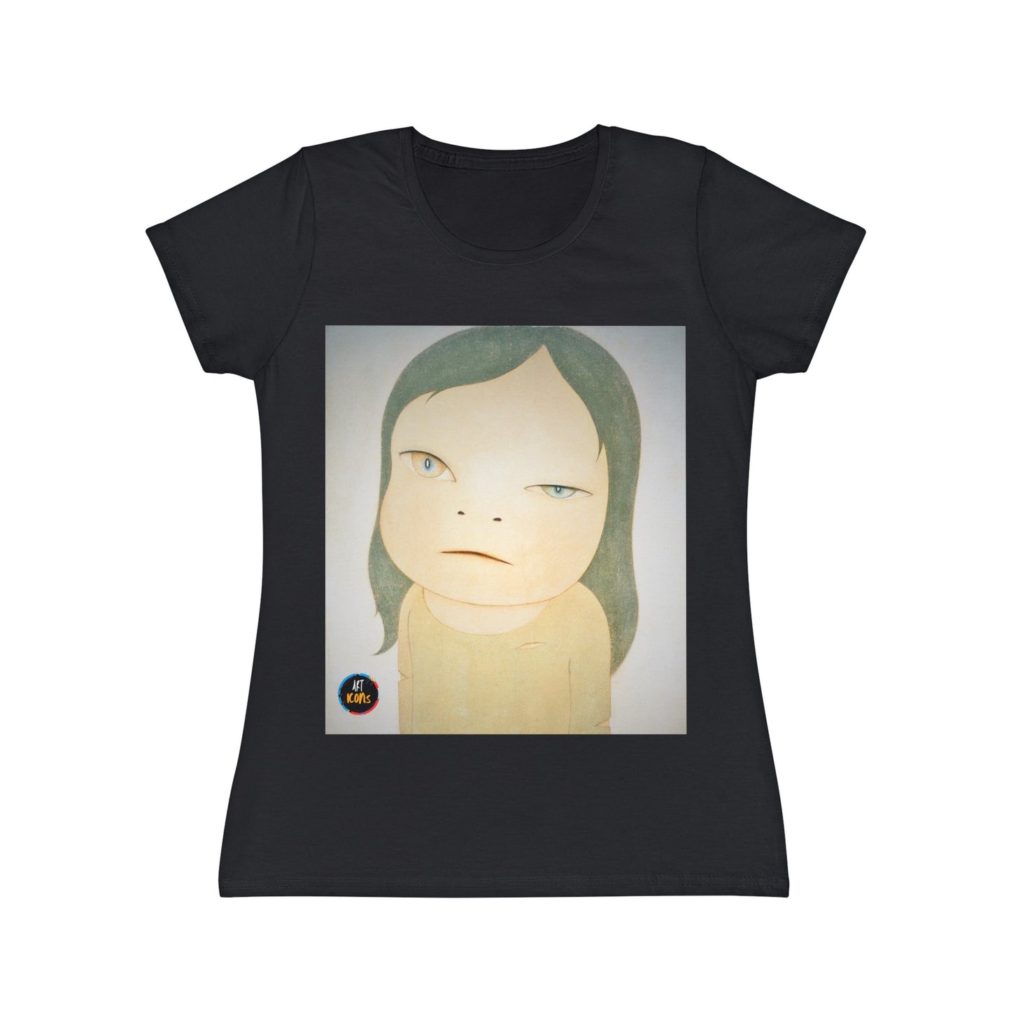 Women's iconic artists T-Shirt Art pop japonés, Camiseta mujer arte japonés, Arte Regalo Mujer, Arte Superflat, Pintura Yoshitomo Nara