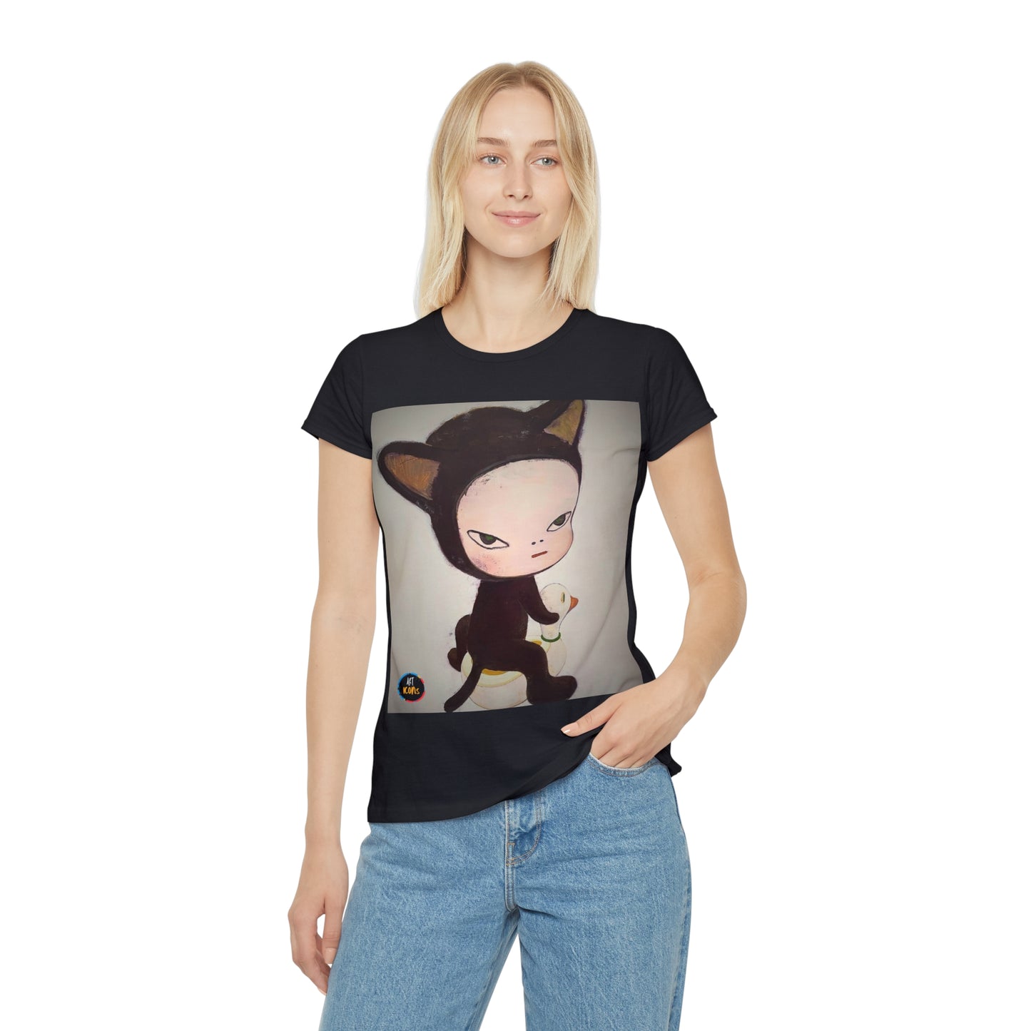 Women's iconic artists T-Shirt Art pop japonés, Camiseta mujer arte japonés, Arte Regalo Mujer, Arte Superflat, Pintura Yoshitomo Nara