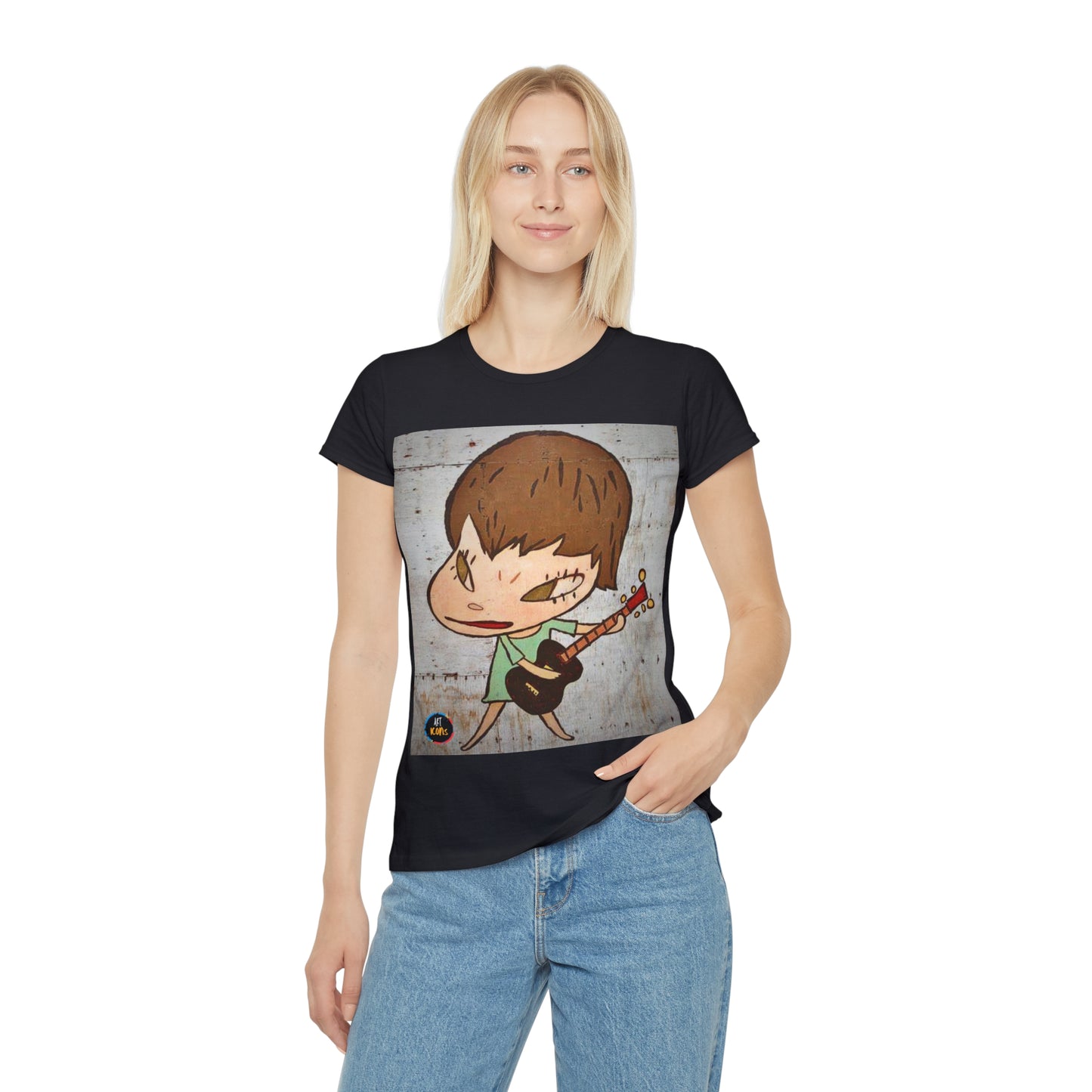 Women's iconic artists T-Shirt Art pop japonés, Camiseta mujer arte japonés, Arte Regalo Mujer, Arte Superflat, Pintura Yoshitomo Nara