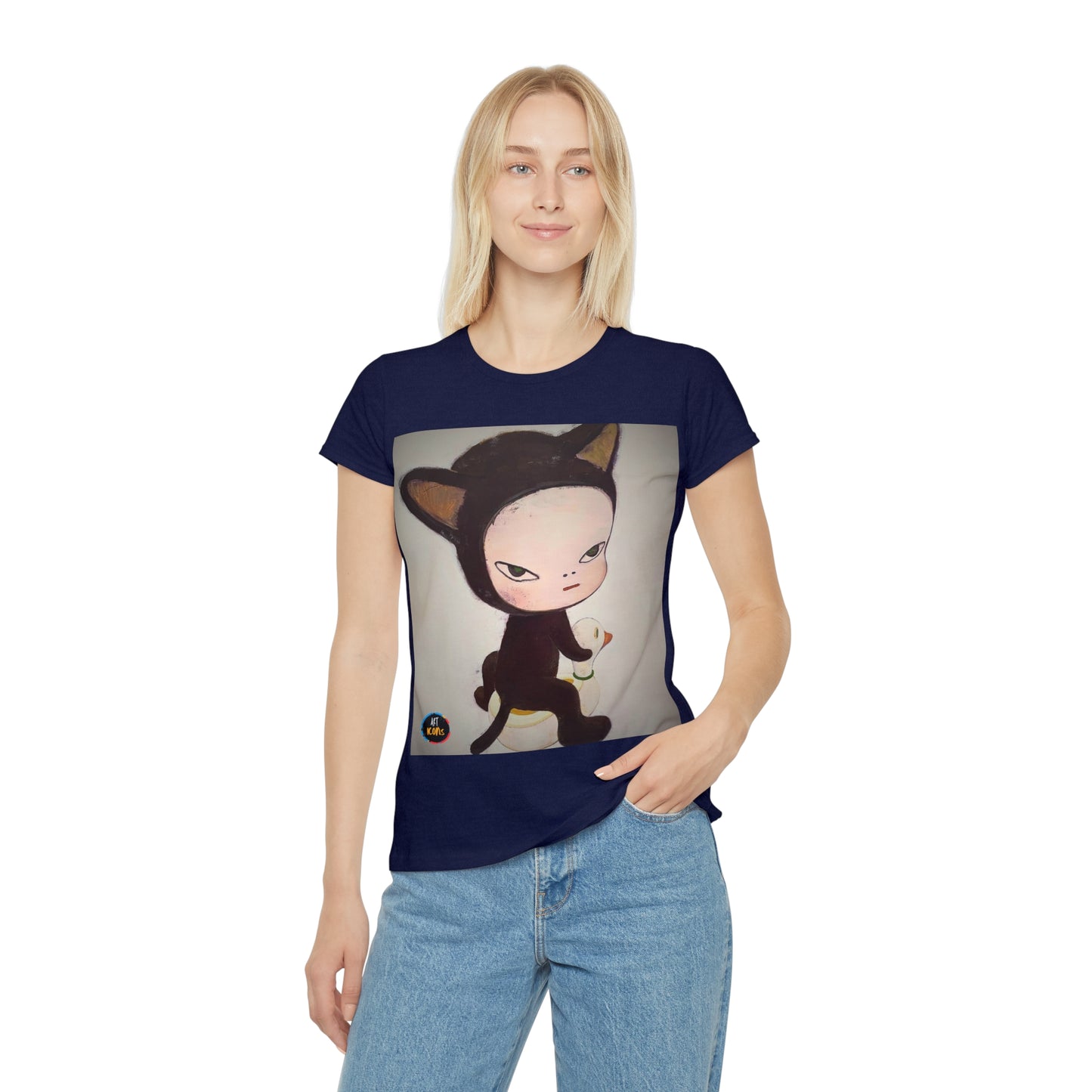 Women's iconic artists T-Shirt Art pop japonés, Camiseta mujer arte japonés, Arte Regalo Mujer, Arte Superflat, Pintura Yoshitomo Nara