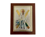 Atelier εικόνα ορθόδοξη Απόστολος Ανδρέας τετράγωνη με καφέ ξύλο
